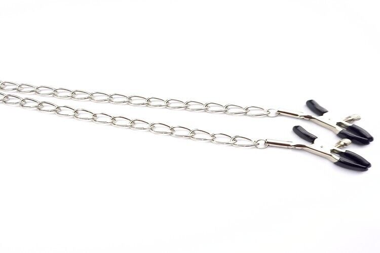 Collar de cuero PU con pinzas para pezones SM, juguetes sexuales de bondage para parejas BDSM