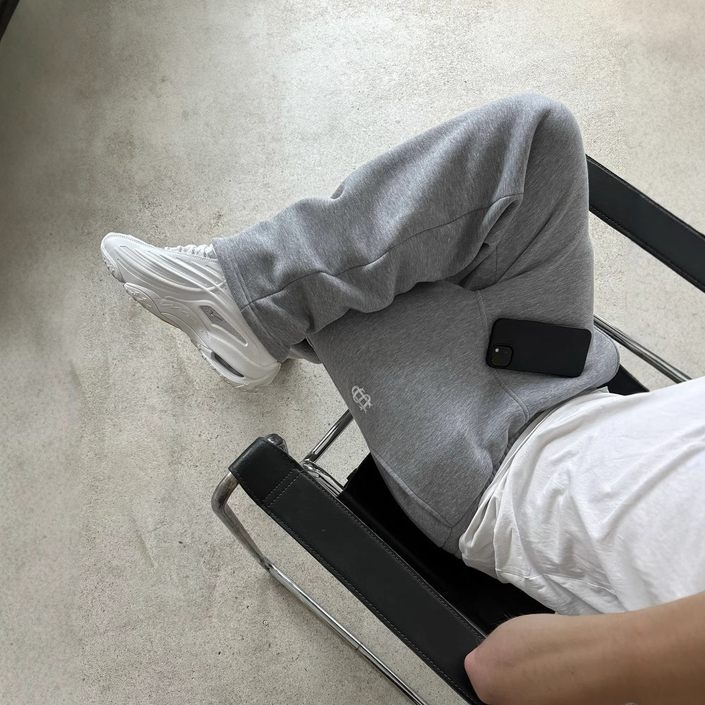 Solid Color Zipper Sweatpants