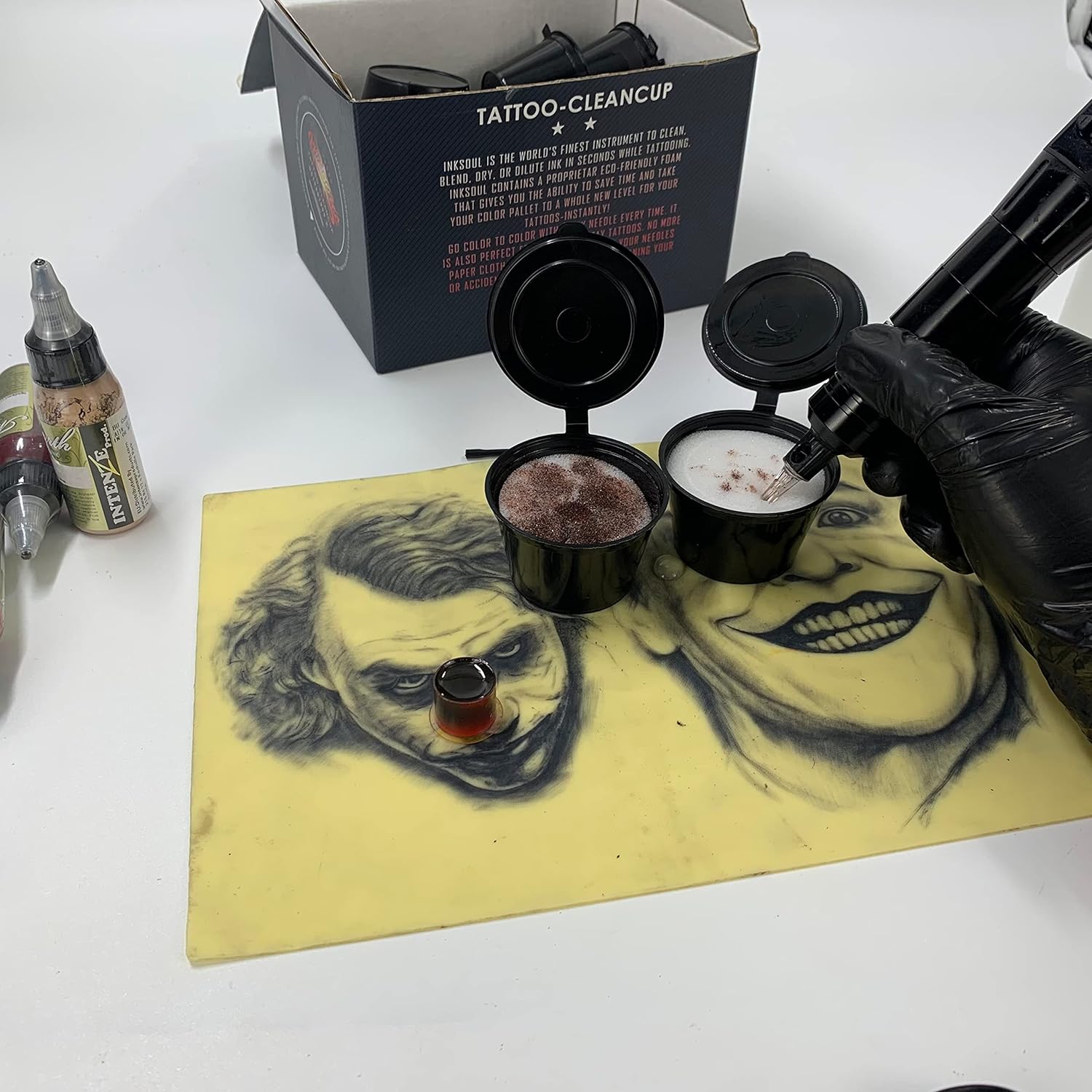 18 unidades de tapas de copas de inmersión para tatuajes de alta calidad