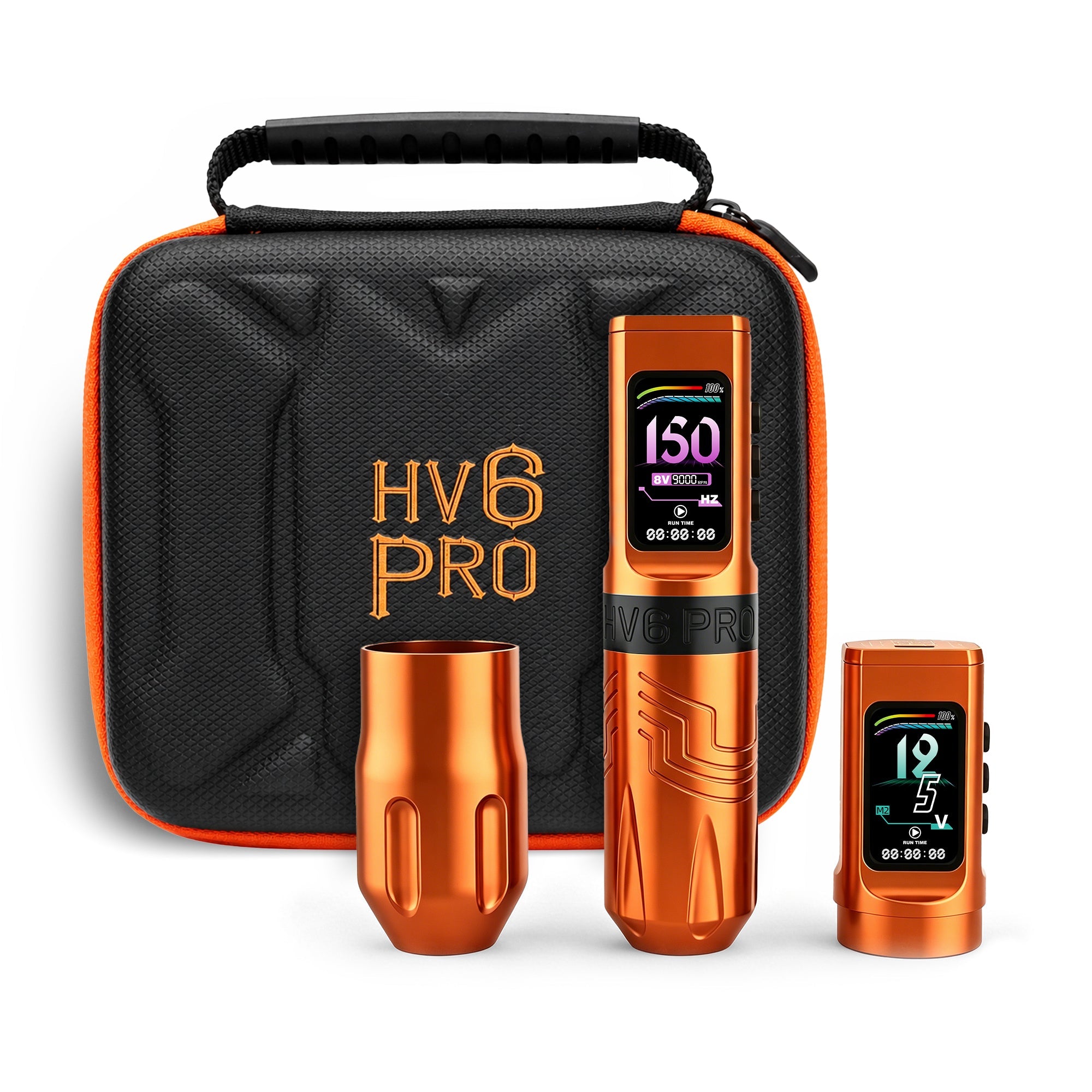 INKSOUL® Máquina de Tatuar Inalámbrica Tipo Pluma 4.2MM Strokes Dos Grips Dos Baterías Dos Modos 2 en 1 | HV6 PRO