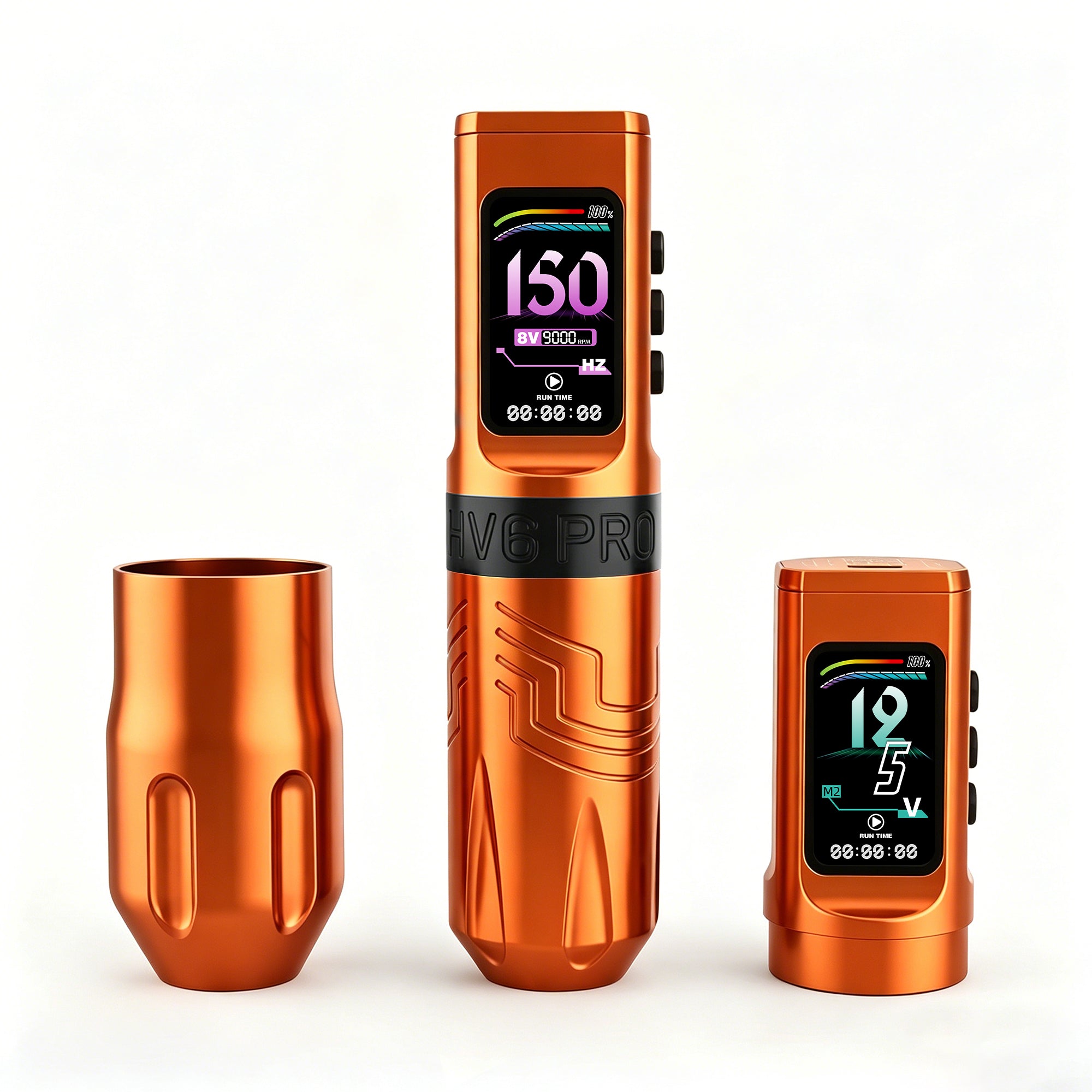 INKSOUL® Máquina de Tatuar Inalámbrica Tipo Pluma 4.2MM Strokes Dos Grips Dos Baterías Dos Modos 2 en 1 | HV6 PRO