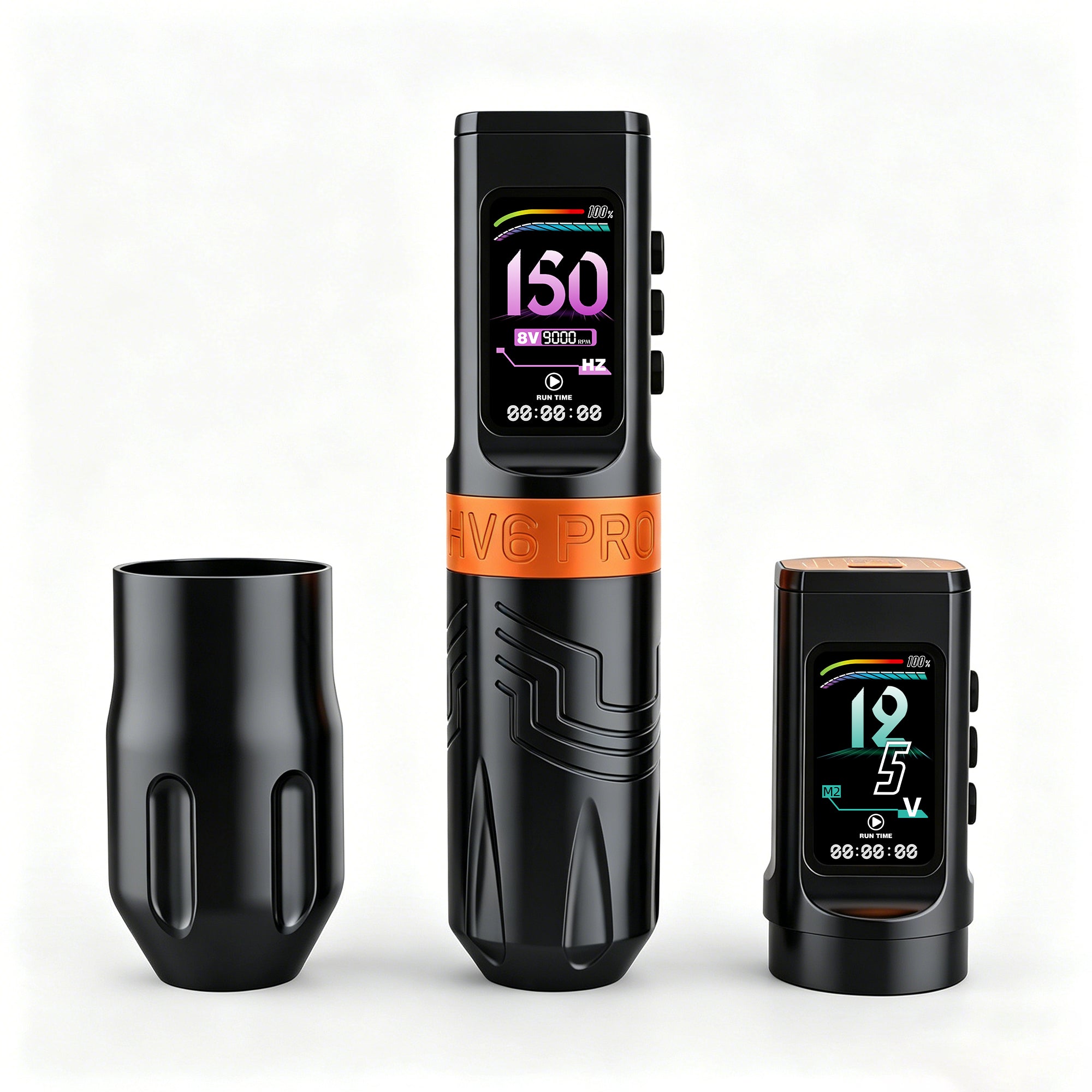 INKSOUL® Máquina de Tatuar Inalámbrica Tipo Pluma 4.2MM Strokes Dos Grips Dos Baterías Dos Modos 2 en 1 | HV6 PRO