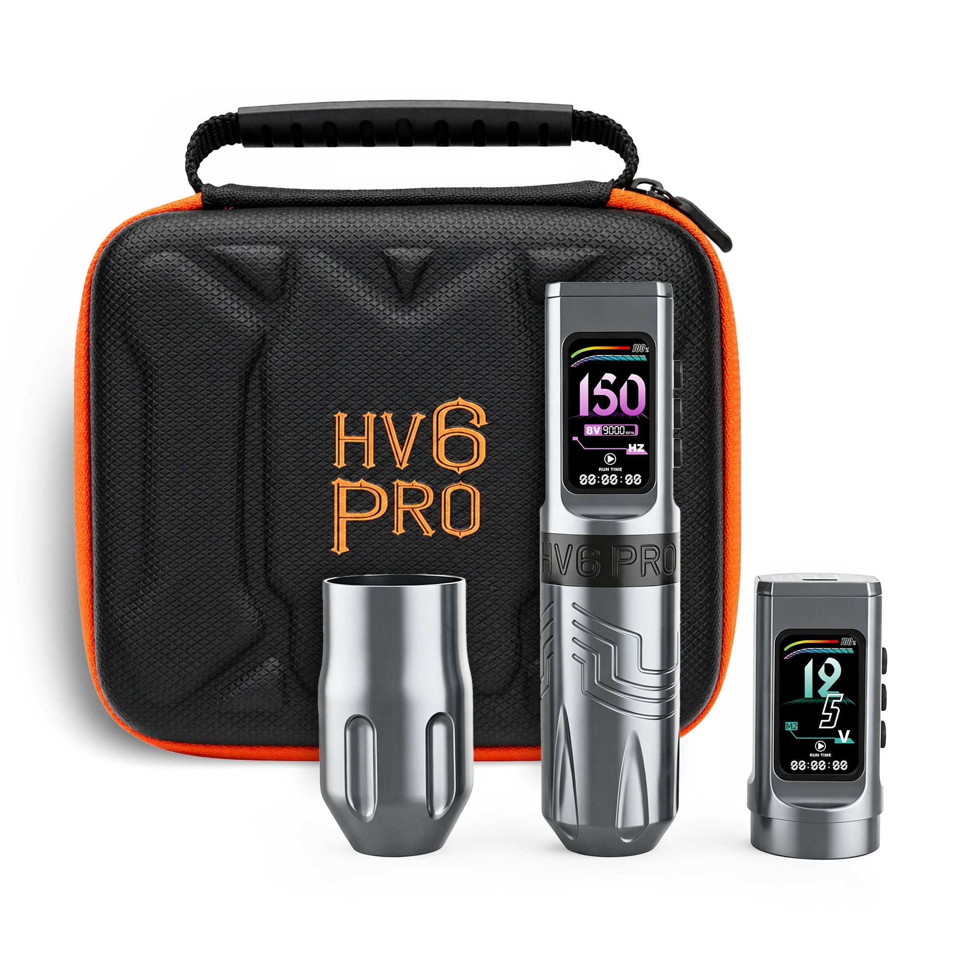 INKSOUL® Máquina de Tatuar Inalámbrica Tipo Pluma 4.2MM Strokes Dos Grips Dos Baterías Dos Modos 2 en 1 | HV6 PRO