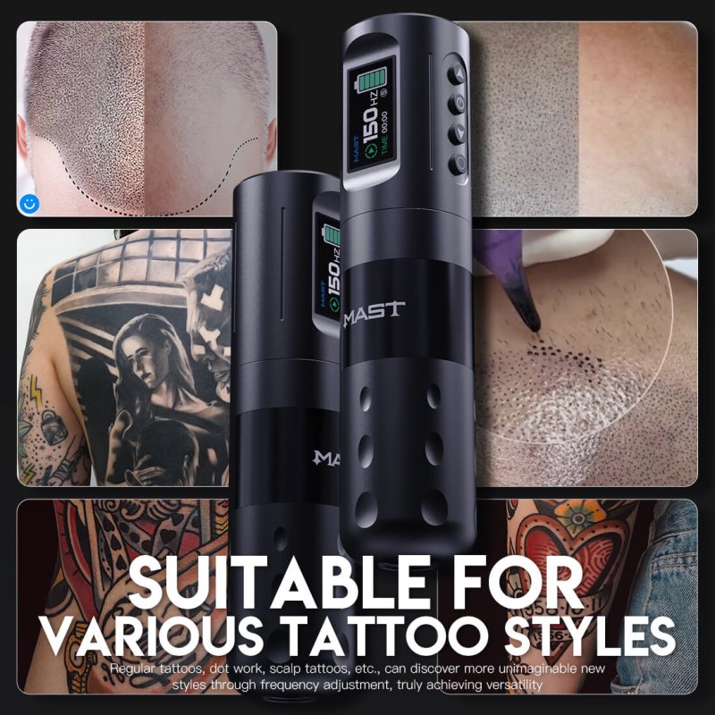 Máquina de tatuaje inalámbrica Dragonhawk con carrera de 4.0MM y frecuencia ajustable | Mast Wing