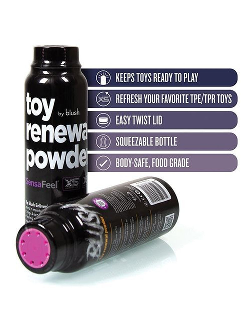 Blush Toy Renewal Powder 3.4 Oz - Refresh Dusting Powder for TPE/TPR Strokers