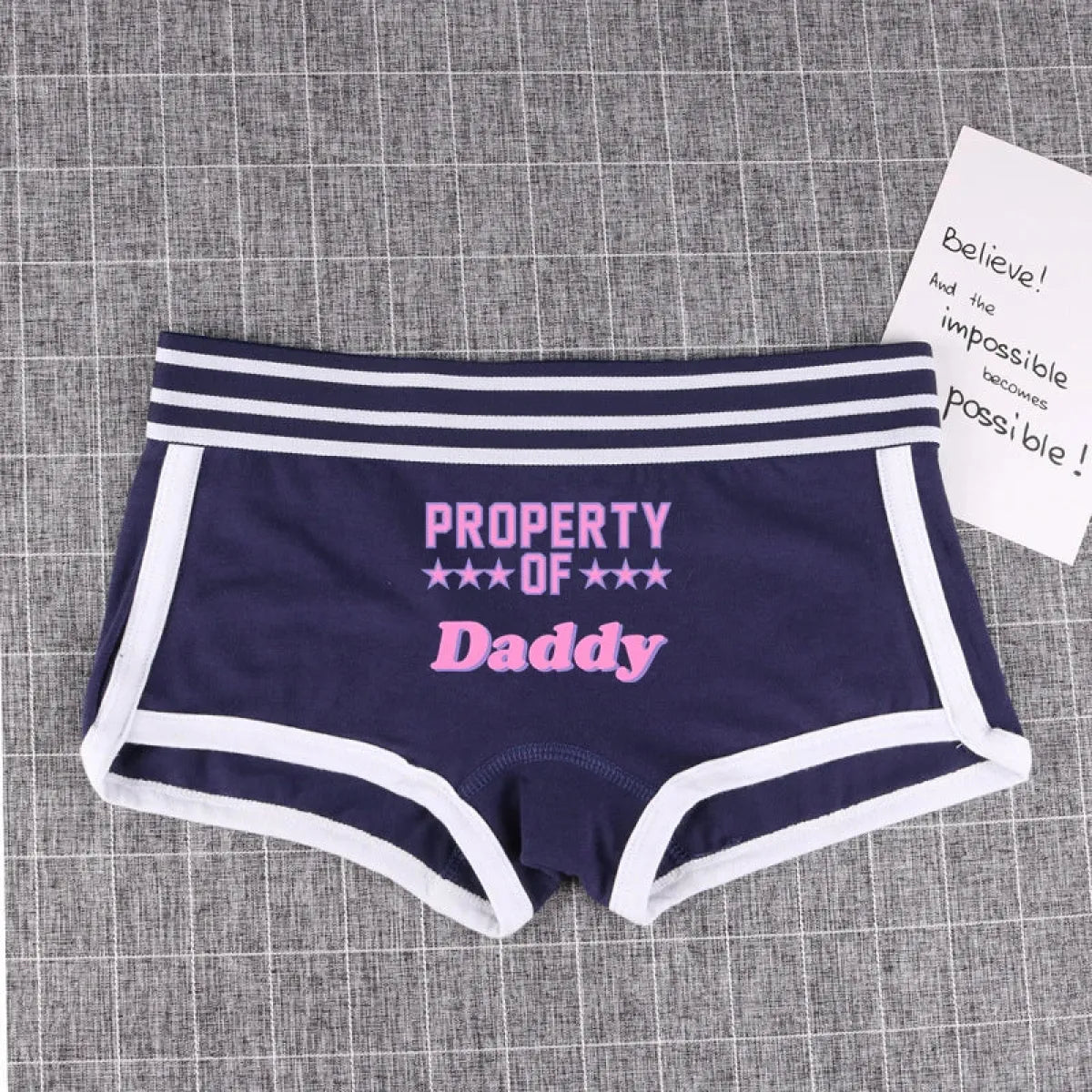 🎁 "PROPERTY OF DADDY" BoyShort - Cute Cotton Women's Underwear (100% off)