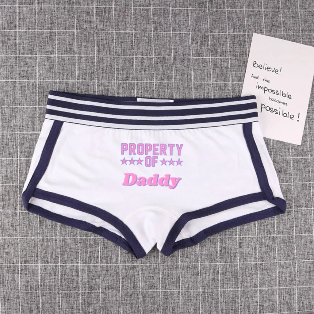 🎁 "PROPERTY OF DADDY" BoyShort - Cute Cotton Women's Underwear (100% off)