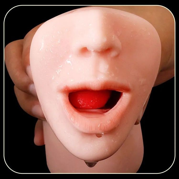 Masturbador realista con textura de sexo oral para adultos